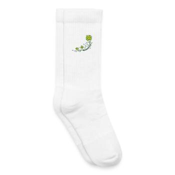 St. Patricks Day. Trèfle à quatre feuilles. - Chaussettes de tennis bio enfant - blanc - Droite
