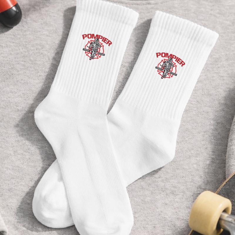 POMPIER courage dévouement Chaussettes de tennis bio enfant
