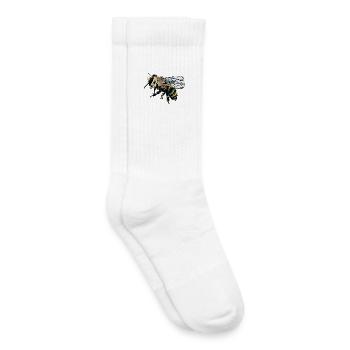 Stilisiertes Honigbiene Illustration - Kinder Tennissocken - Weiß - Rechts