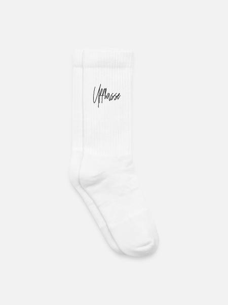 Uffbasse - Aufpassen Dialekt badisch deutsch - Kinder Tennissocken - Weiß