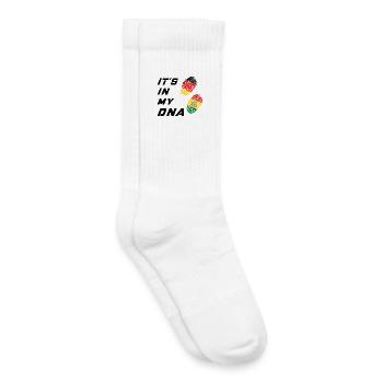 Dans mon ADN Allemagne et Bolivie - Chaussettes de tennis bio enfant - blanc - Droite