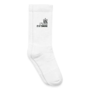 Princesse affirmée et rebelle - Chaussettes de tennis bio enfant - blanc - Droite
