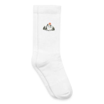 Berg Natur Zelten Camping sterne wald Geschenk - Kinder Tennissocken - Weiß - Rechts