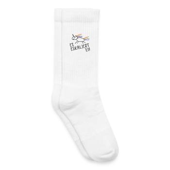 Es eskaliert eh Eskalation Party Einhorn Humor - Kinder Tennissocken - Weiß - Rechts
