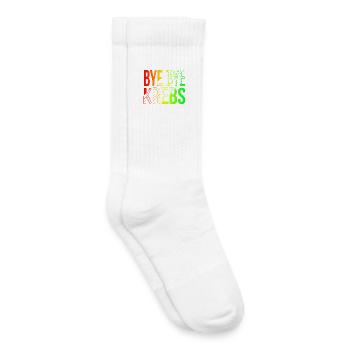 Bye Bye Kreps Rainbow Design - Chaussettes de tennis bio enfant - blanc - Droite