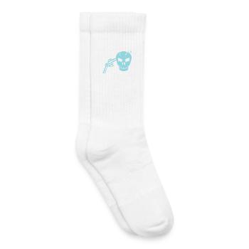 Skull head shot - Kids Tennis Socks - white - Right
