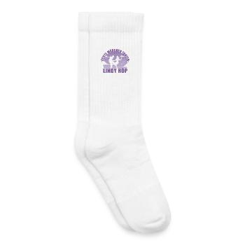 Echte Mädchen tanzen Lindy Hop Geschenk - Kinder Tennissocken - Weiß - Rechts