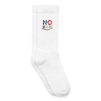 Colored No Rules sign - Kids Tennis Socks - white - Right