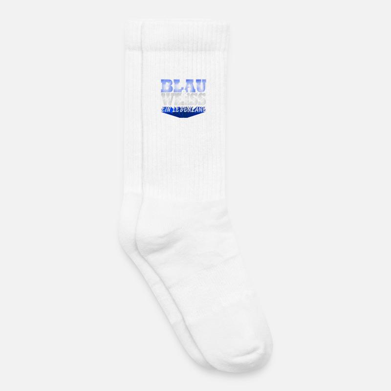 Blau Weiss ein Leben Lang - Kinder Tennissocken - Weiß