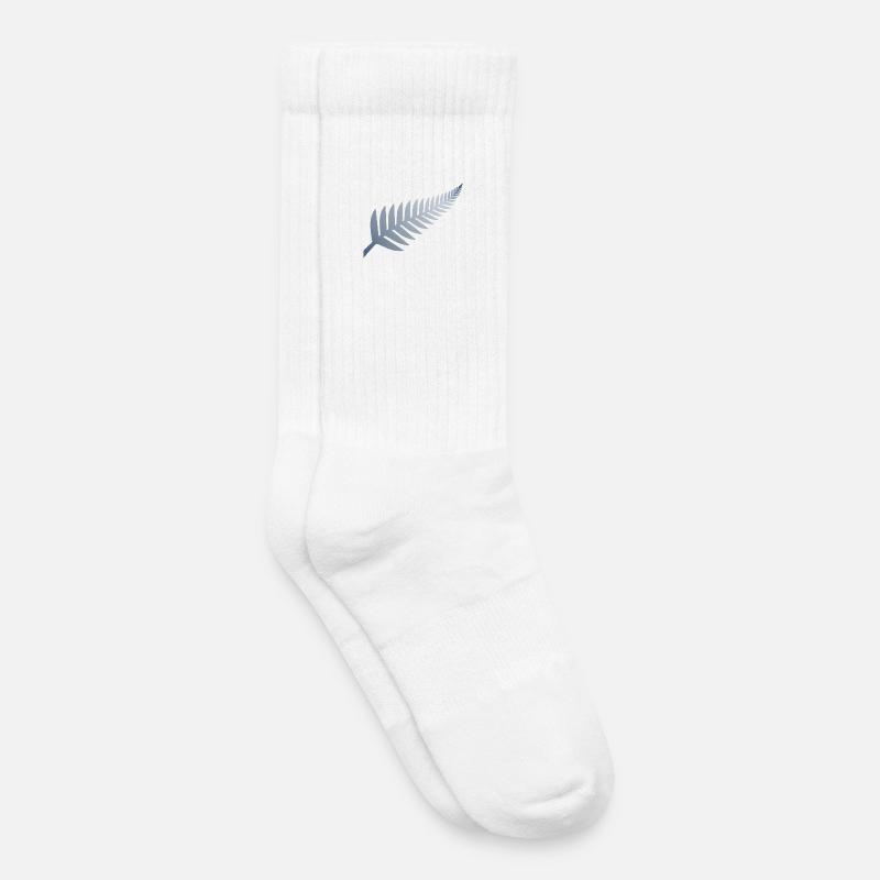 Neuseeländischer Silberfarn - Kinder Tennissocken - Weiß