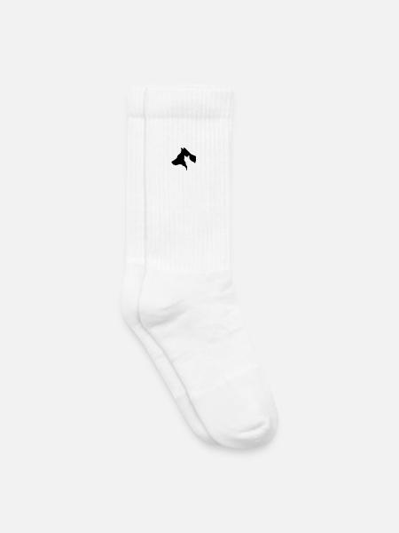 Pferd, Hund, Katze-Silhouette - Kinder Tennissocken - Weiß