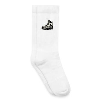 Dessin Randonneur Chaussure randonnée Montagne - Chaussettes de tennis bio enfant - blanc - Droite
