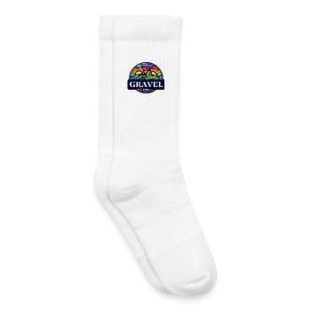 Gravel Ride Sunset Cyclist - Kinder Tennissocken - Weiß - Rechts