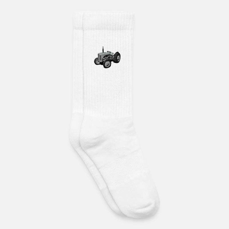 Alter Fergie TE20 Traktor - Kinder Tennissocken - Weiß
