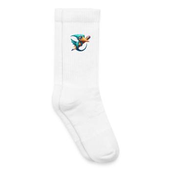 Pterodaktylus Bleistift Kawaii Flugsaurier Dino - Kinder Tennissocken - Weiß - Rechts