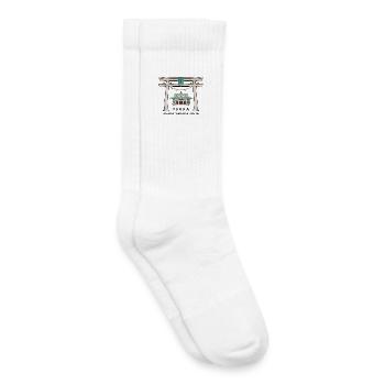 Osaka Japan, Namba Yasaka-jinja Torii Drawing - Kids Tennis Socks - white - Right