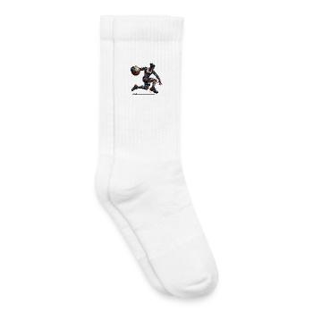 Basketballer in voller Aktion für Basketball Fans - Kinder Tennissocken - Weiß - Rechts