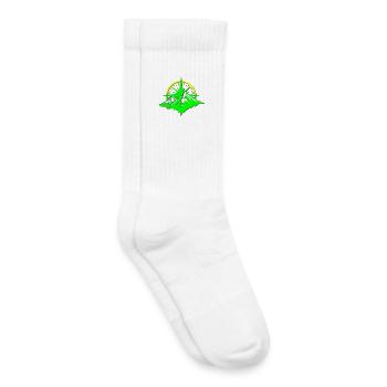 Compass With Mountain Silhouette - Kids Tennis Socks - white - Right