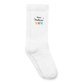 MISTRESS. THANK YOU. THANK YOU MISTRESS. MASTERS' GIFT - Kids Tennis Socks - white - Right