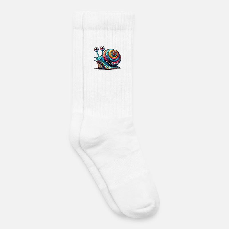Schnecke - Kinder Tennissocken - Weiß