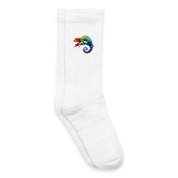 Gecko - Chaussettes de tennis bio enfant - blanc - Droite