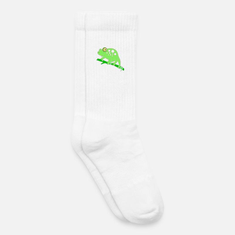Chamaeleon tier - Kinder Tennissocken - Weiß