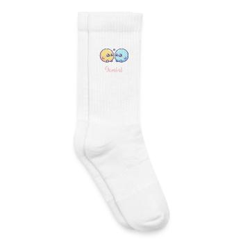Cute Gemini Zodiac Astrology Gift - Kids Tennis Socks - white - Right