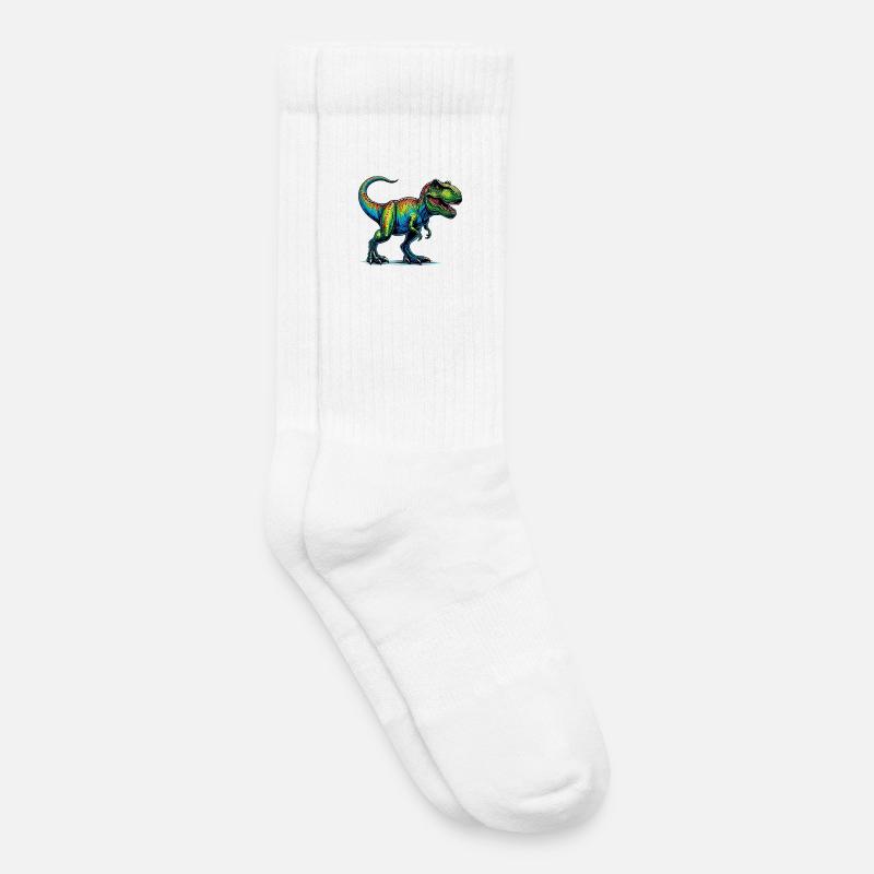 Dinosaurier - Kinder Tennissocken - Weiß