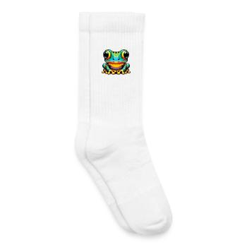 Grenouille - Chaussettes de tennis bio enfant - blanc - Droite