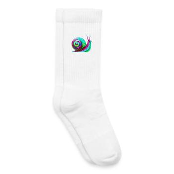 Escargot - Chaussettes de tennis bio enfant - blanc - Droite
