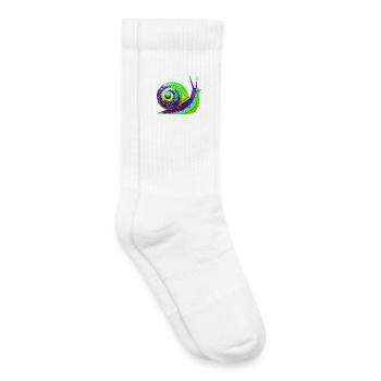 Escargot - Chaussettes de tennis bio enfant - blanc - Droite