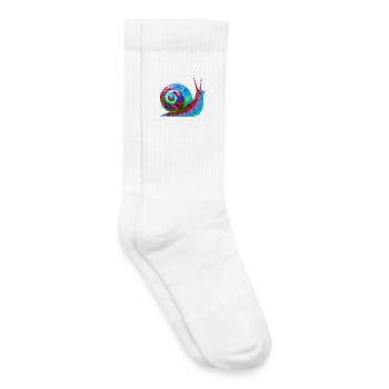 Escargot - Chaussettes de tennis bio enfant - blanc - Droite