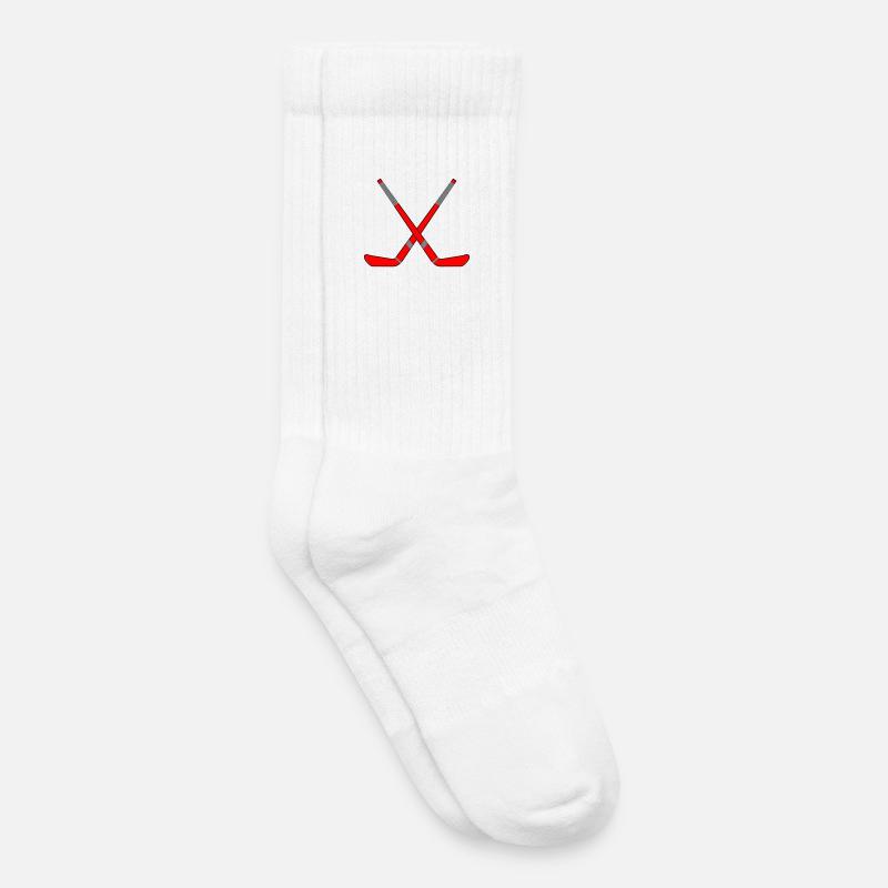 Gekreuzte Eishockeyschläger - Kinder Tennissocken - Weiß