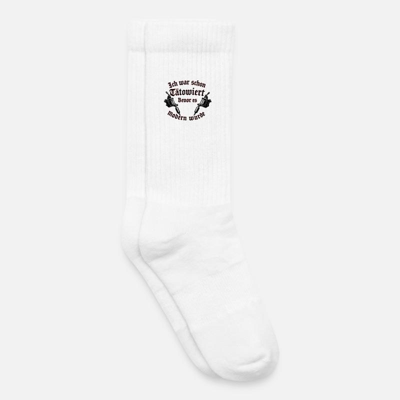 Ich war schon tätowiert, bevor es modern wurde - Kinder Tennissocken - Weiß
