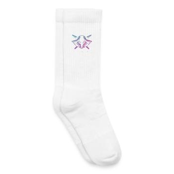 Art futuriste du programmeur cyborg - Chaussettes de tennis bio enfant - blanc - Droite
