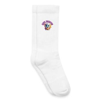 Niedlicher Drache - Kinder Tennissocken - Weiß - Rechts
