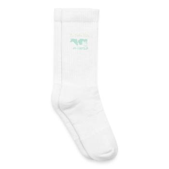 Milchkuh aus La Dolce Vita im Negativ - Kinder Tennissocken - Weiß - Rechts
