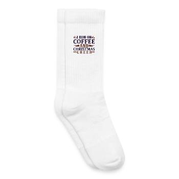 Run on coffee and christmas - Kids Tennis Socks - white - Right