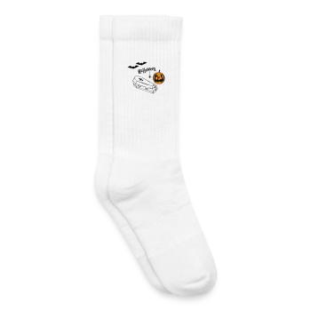 Halloween Kürbis Silhouette - Kinder Tennissocken - Weiß - Rechts