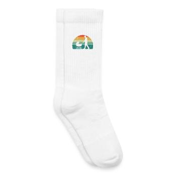 Soon dad SO I ROLL MERRILY - Kids Tennis Socks - white - Right