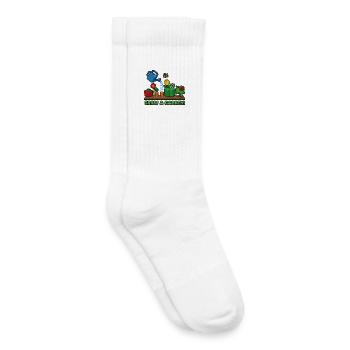 Pixel Garden: Pflanzen und Wachsen - Kinder Tennissocken - Weiß - Rechts