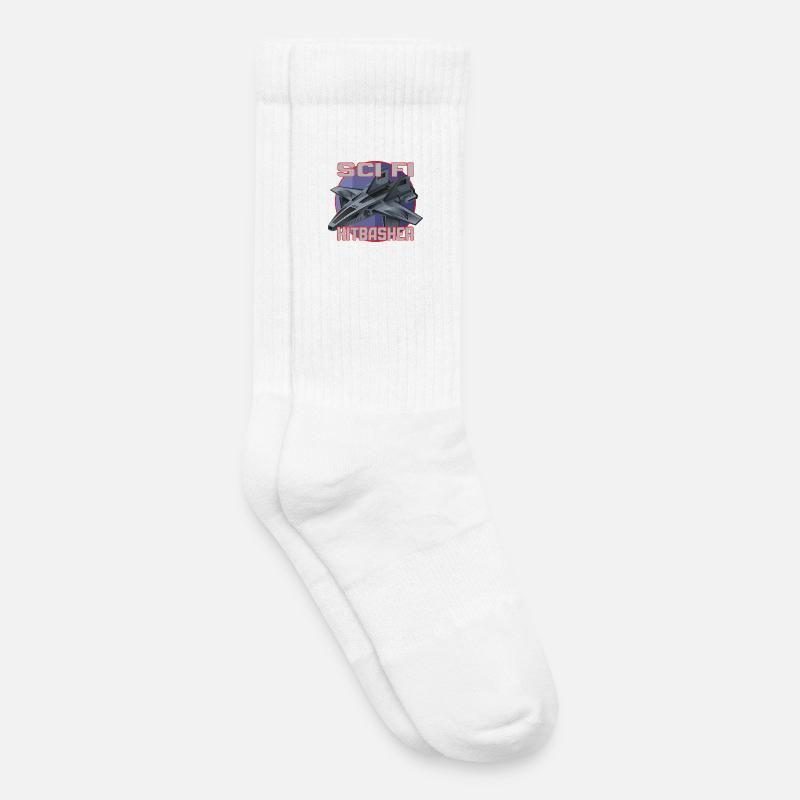 SciFi Kitbasher Jet Design - Kinder Tennissocken - Weiß