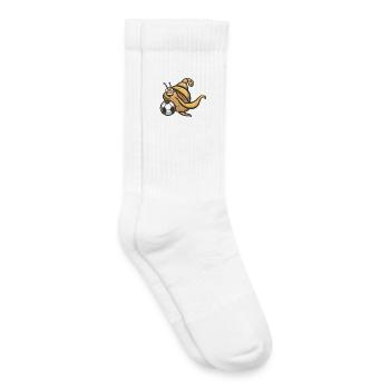 Snail Mascot Football - Kids Tennis Socks - white - Right