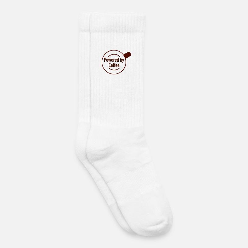 Powered by Coffee  - Kinder Tennissocken - Weiß