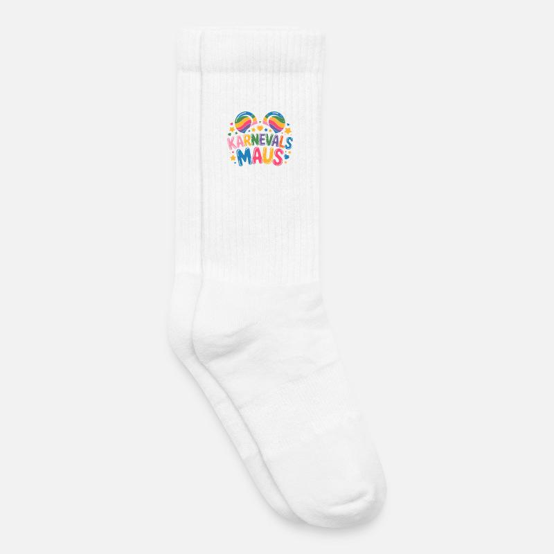 Karnevalsmaus Karneval Köln Kölner Karnevals Maus - Kinder Tennissocken - Weiß