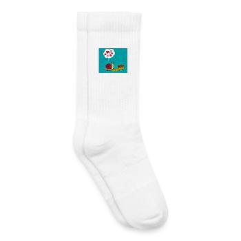 Escargot sucré avec ruban à mesurer - Chaussettes de tennis bio enfant - blanc - Droite