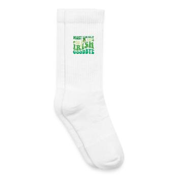 Le plus probable pour faire un adieu irlandais à St Pats - Chaussettes de tennis bio enfant - blanc - Droite