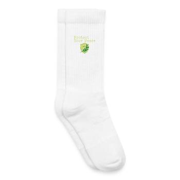 Protect your peace of mind - Kids Tennis Socks - white - Right