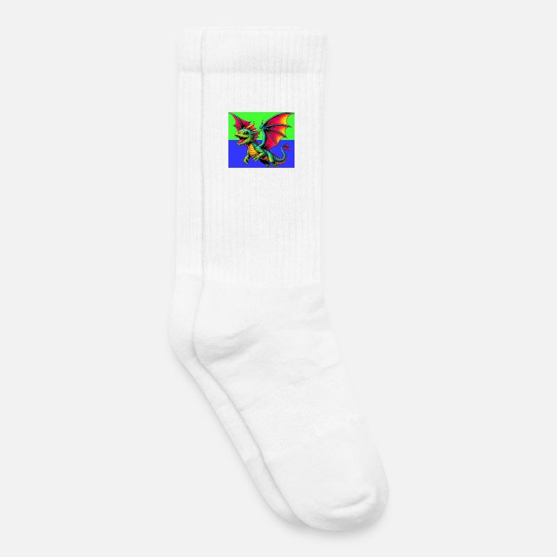 Drache - Kinder Tennissocken - Weiß