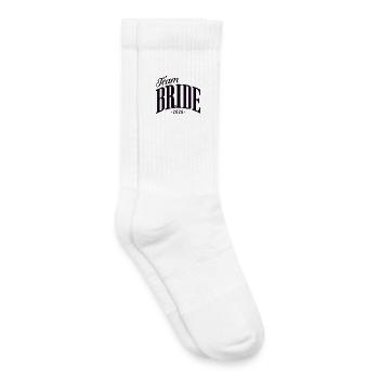 Team Bride Hen Party 2026 Bachelorette Party Women - Kids Tennis Socks - white - Right